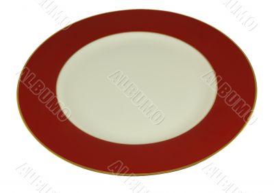 Red empty plate