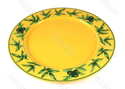 Yellow empty plate