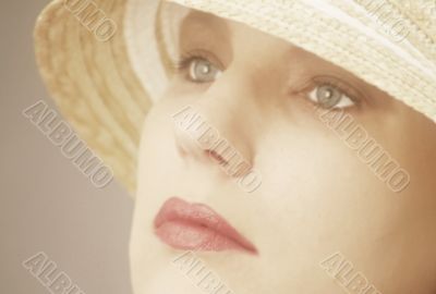 woman with hat