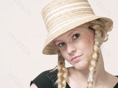 woman with hat