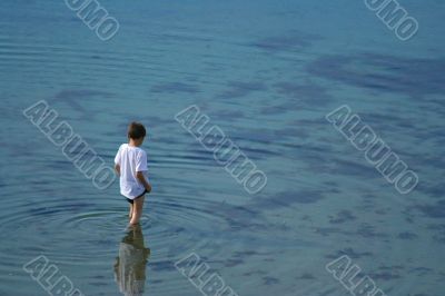 In a clear water