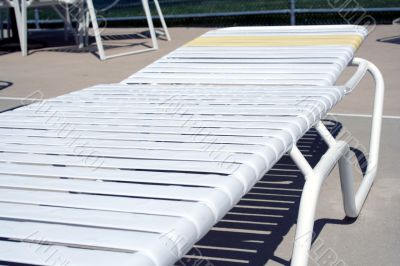 Reclining chair at the pool