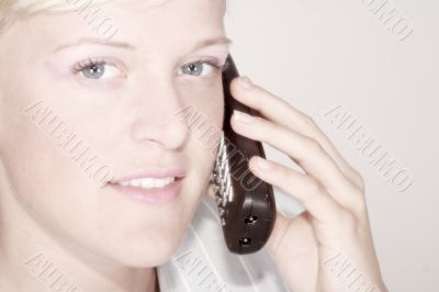 on the phone