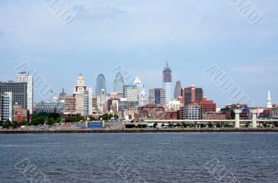 Waterfront city scape