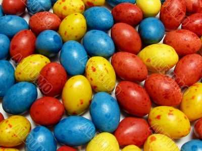 Colorful candy eggs