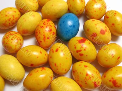 Colorful candy eggs