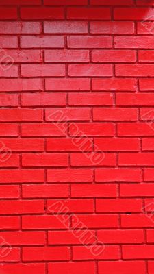 Red Painted Brick Wall