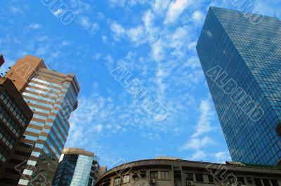 Office building over sky