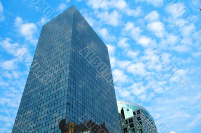 Office building over sky
