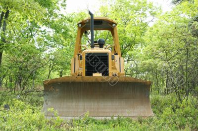 Yellow bulldozer