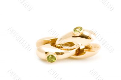 ear ring with precious stone