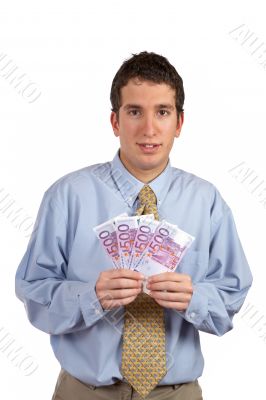Showing a fan money