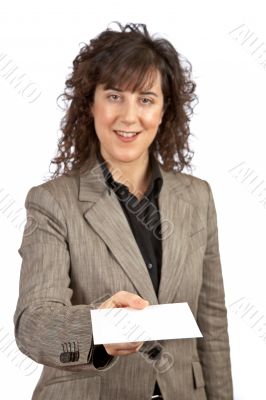 Handing a blank card
