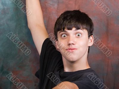 Surprised young boy