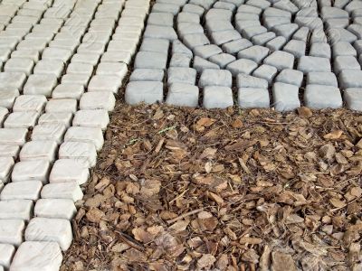 autumn garden stone pattern