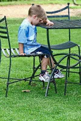 child at the table