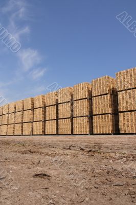 Wooden packing crates