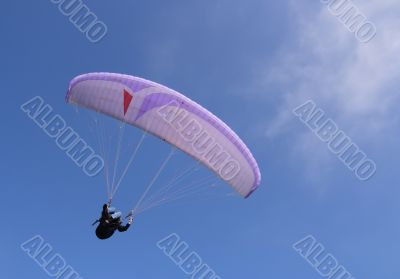 Purple paraglider