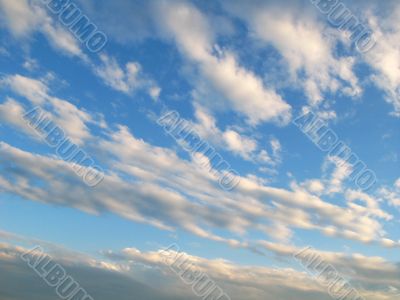 dark blue and cloudy sky