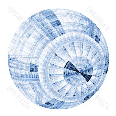 Blue Patterned Bubble