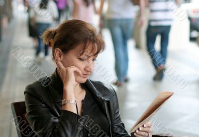 Woman at lunch