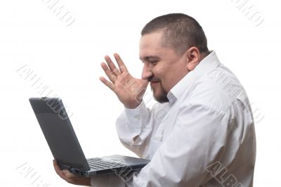 Businessman with notebook