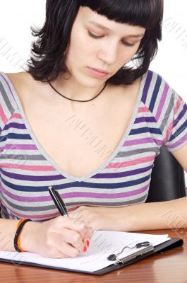 attractive girl student