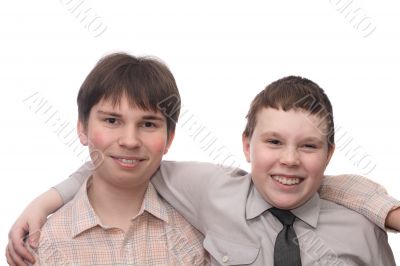 Two smiling boys