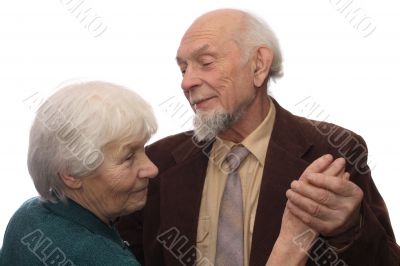 Senior couple dancing
