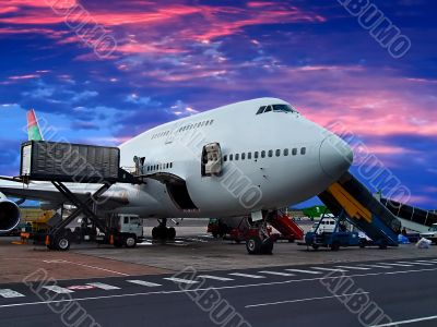 Loading the plane
