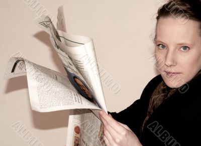 reading the news