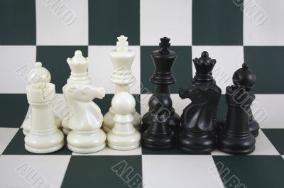 Black and White Chess Pieces