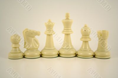 White Chess pieces