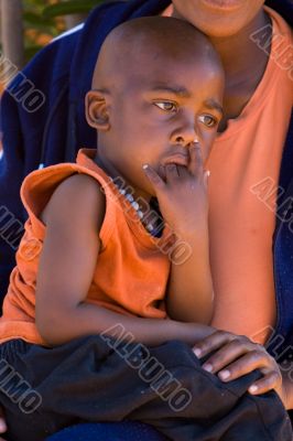 African Child and mother