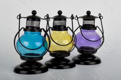 retro candle lanterns