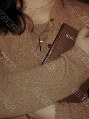 Holding the Bible