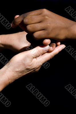 Holding hands