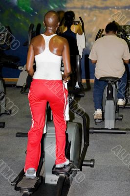Interracial fitness group
