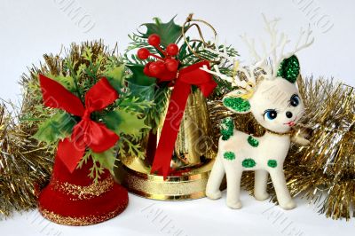 Christmas bell and reindeer