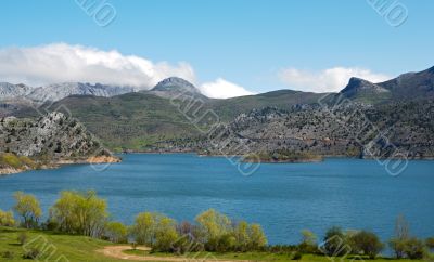 sea and sky and mountain