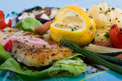Fish and mushrooms