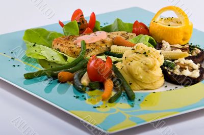 Fish and mushrooms