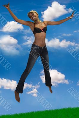Happy African woman