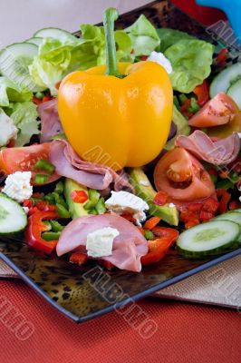 Smoked beef salad