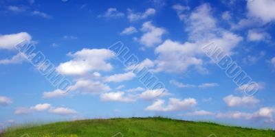 Background Of Sky And Clouds above the hill