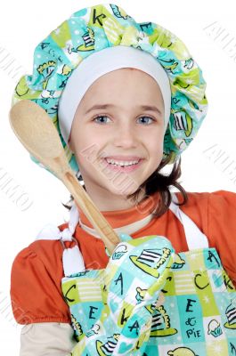 Adorable future cook