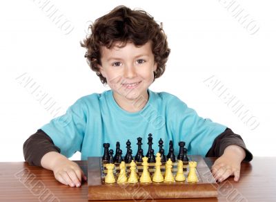 boy playing the chess