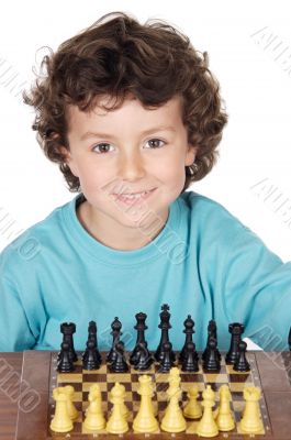 boy playing the chess