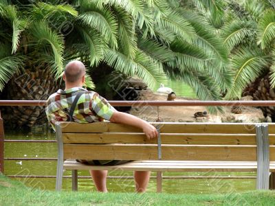 Having a rest the man
