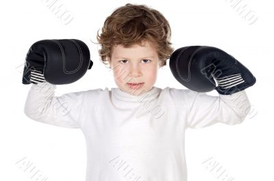 boy with boxing gloves